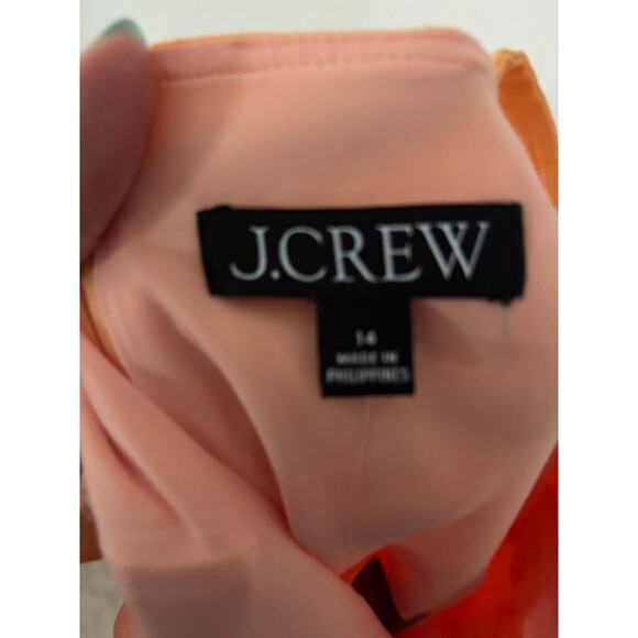 J.Crew Linen-Blend Square Neck‎ Dress – Size 14 - Picture 4 of 9